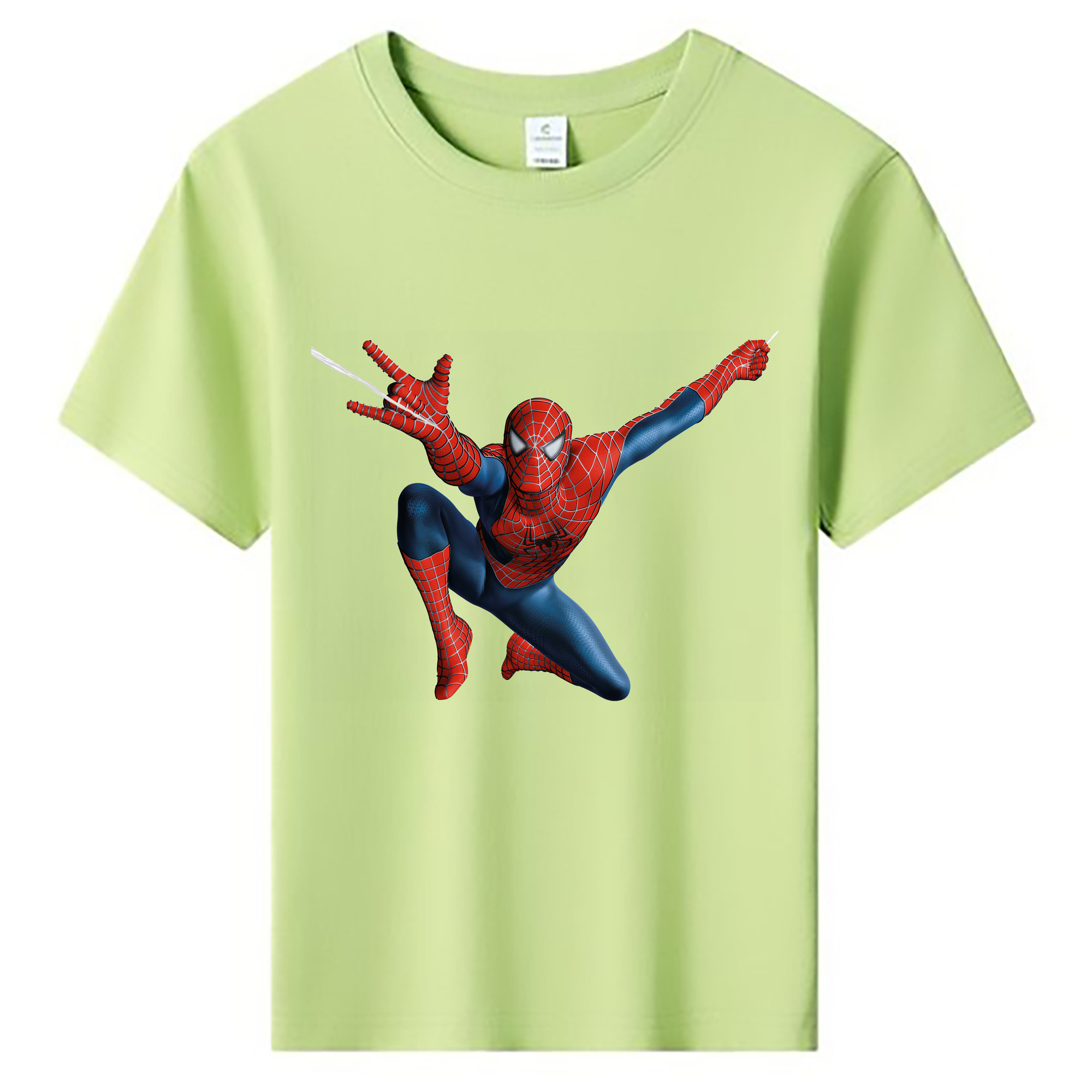 （画像用） Spider Man スパイダーマン 綿100％キッズTシャツ（フロントプリント）